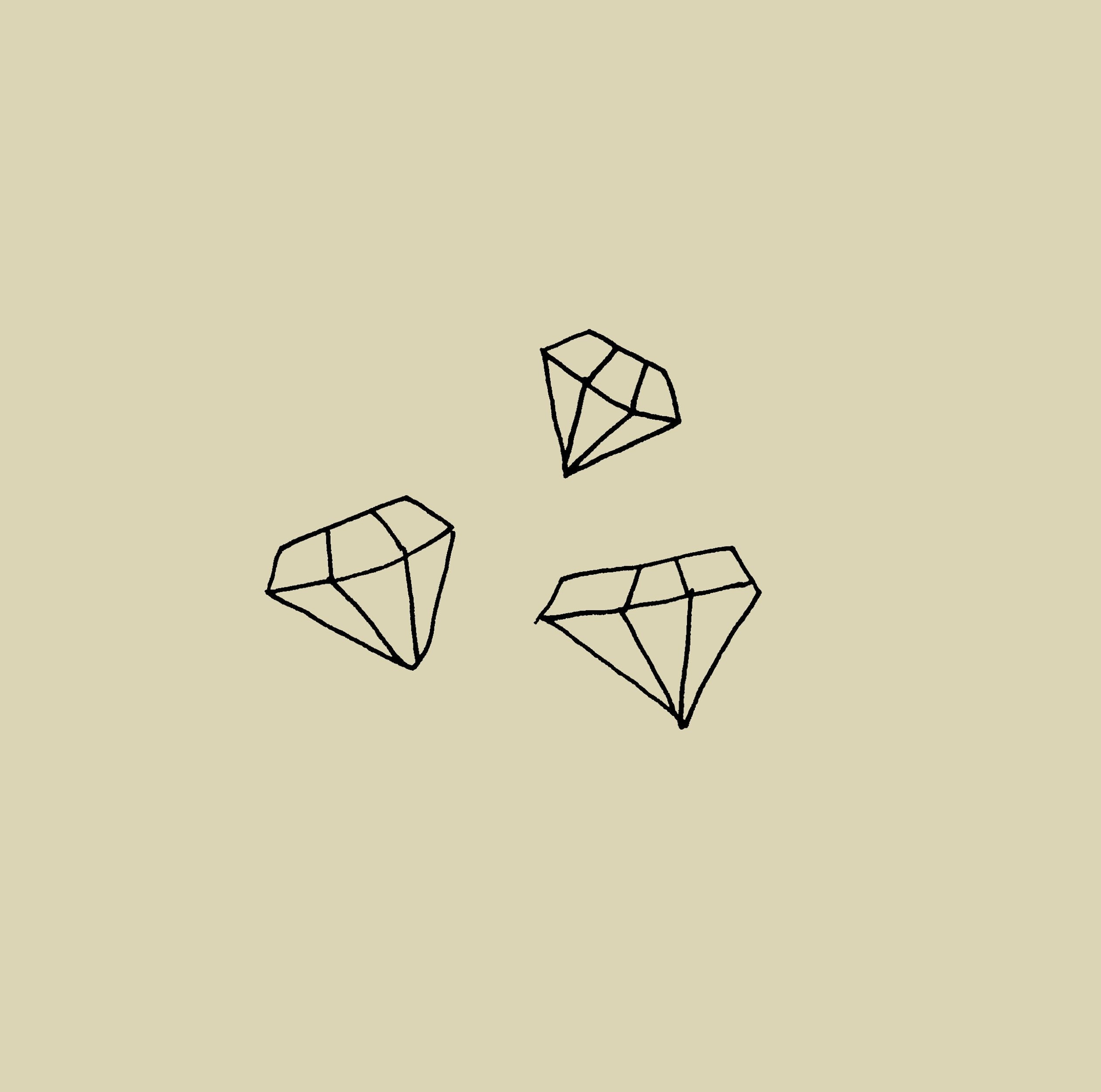 Il·lustració de tres diamants