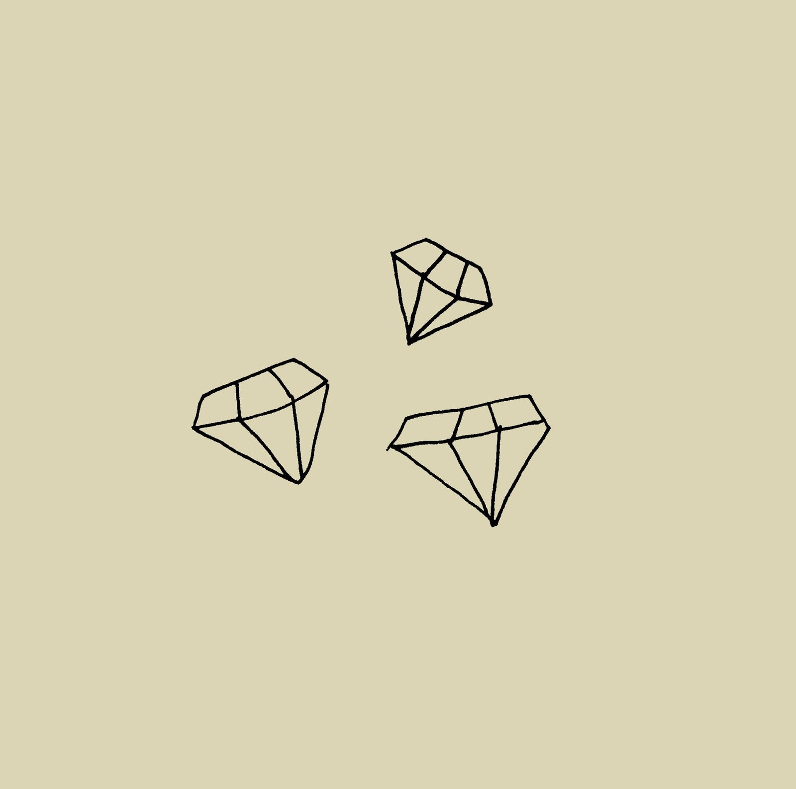 Il·lustració de tres diamants