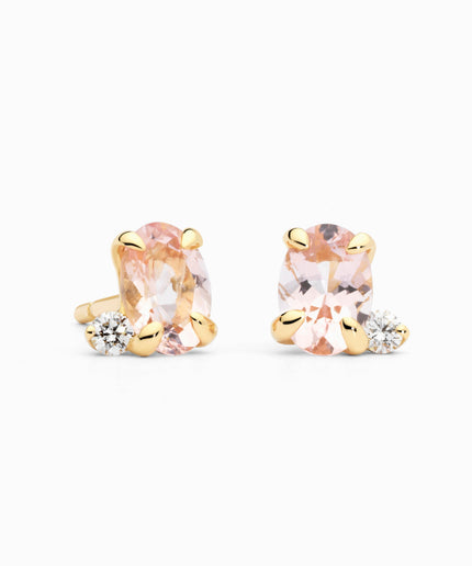 Arracades Morganite Romance Gold - Roosik & Co - Arracades