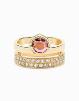 N.34 · Gold and pink sapphire ring