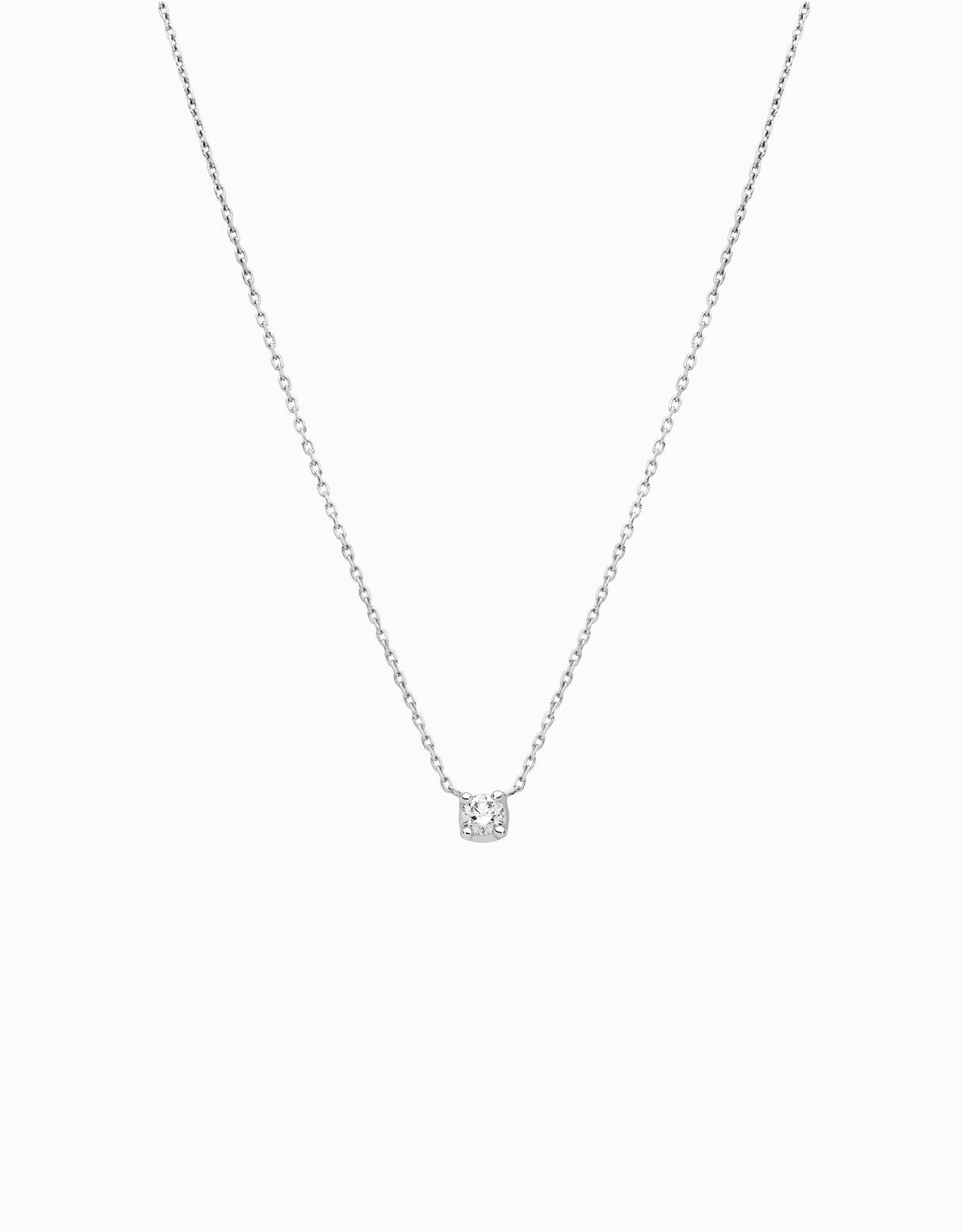 White Solitaire pendant · 0.10ct