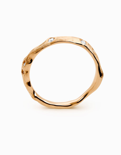 Touramalli Heptalium Gold Ring · Engraved