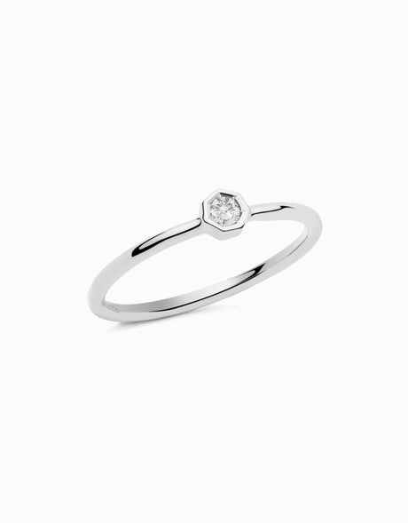 Anillo Diamond · Diamante y Oro Blanco