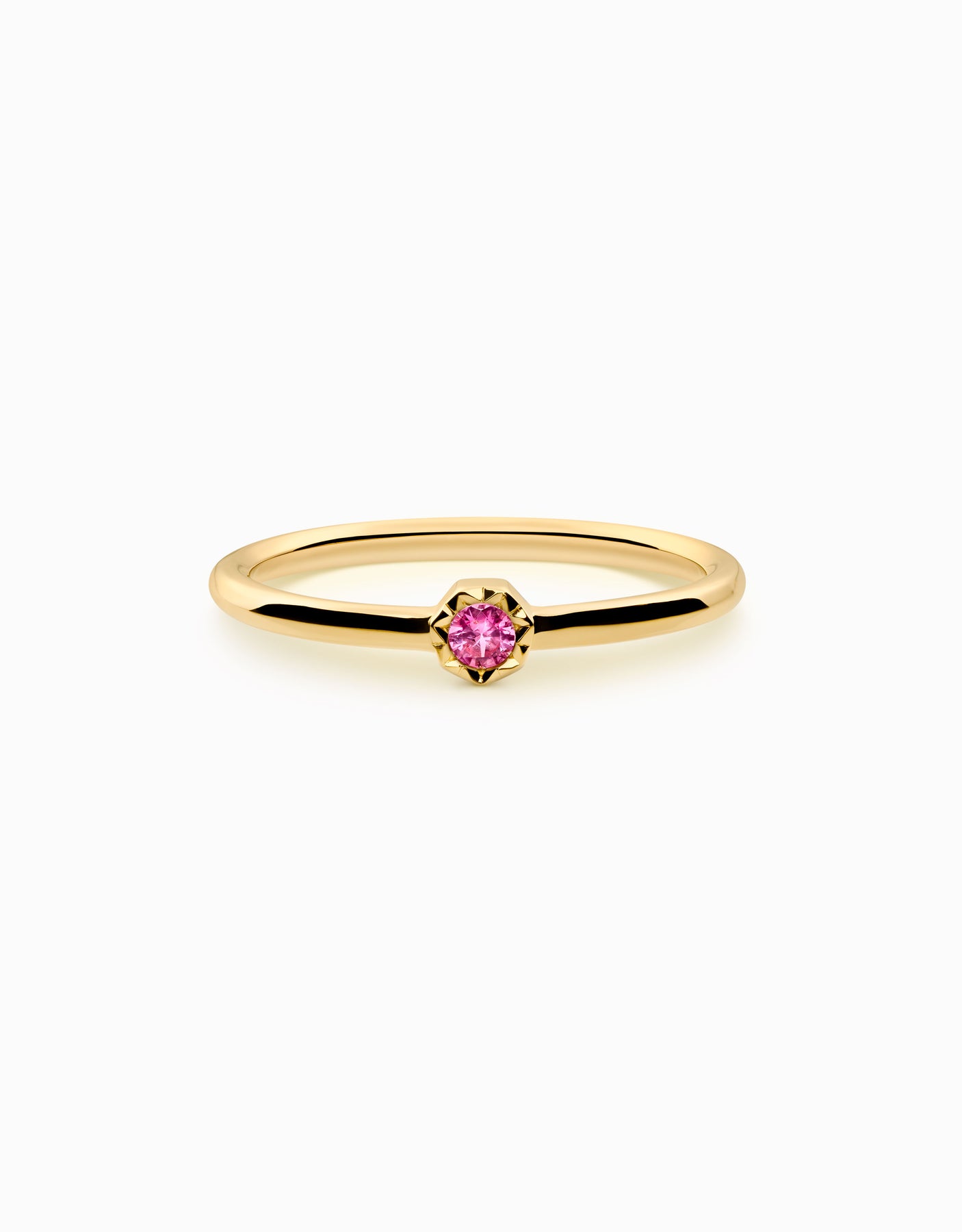 Anillo New Pink · Zafiro rosa