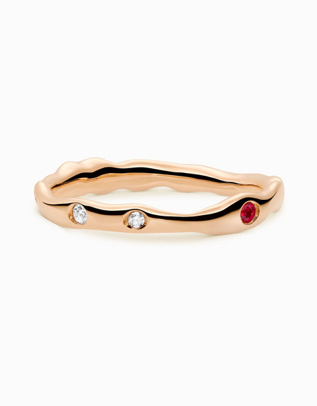 Touramalli Heptalium Gold Ring · Polished