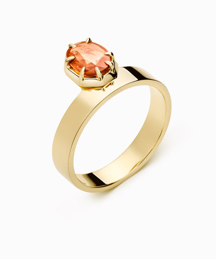 N.87 · Gold and yellow sapphire ring