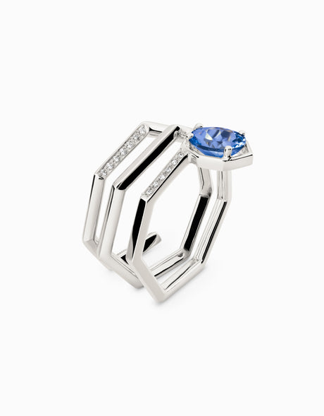 Helix Sapphire Ring · Blue Sapphire