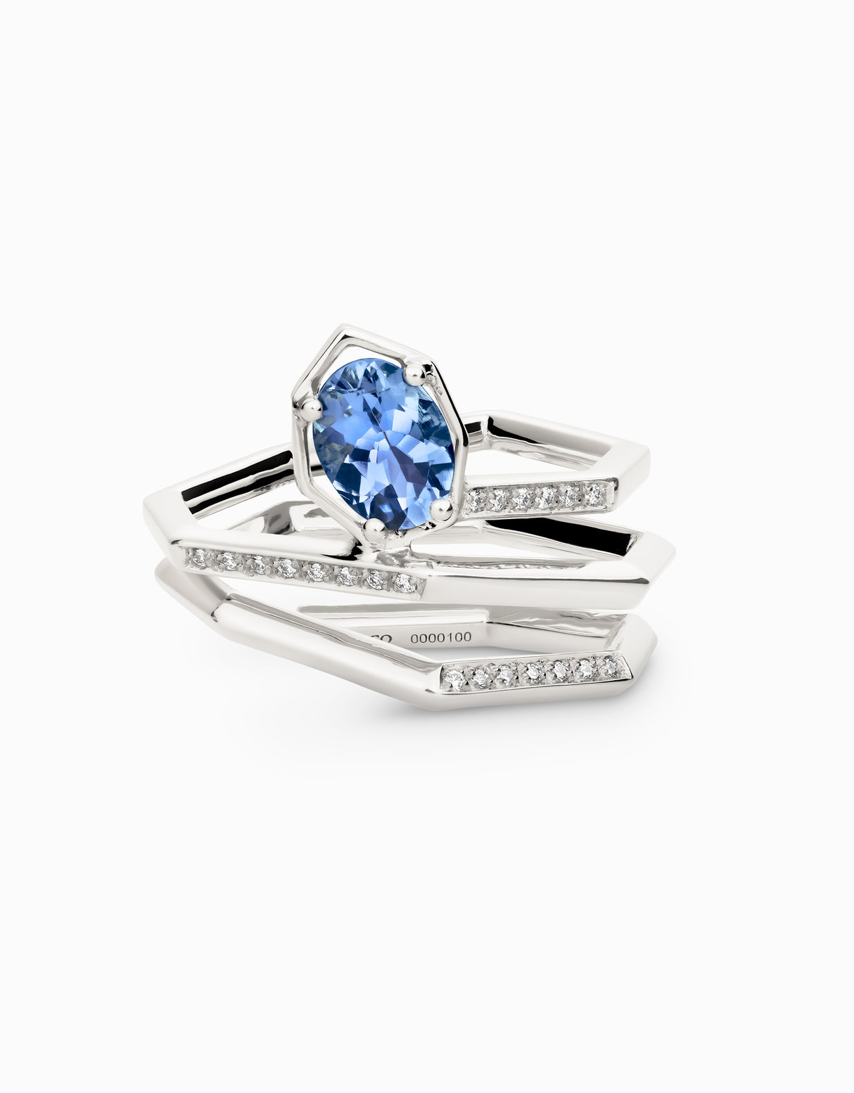 Helix Sapphire Ring · Blue Sapphire