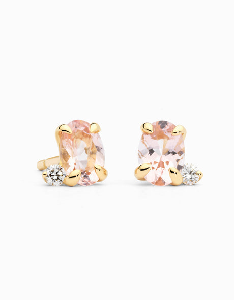 Arracades Morganite Romance Gold - Roosik & Co - Arracades