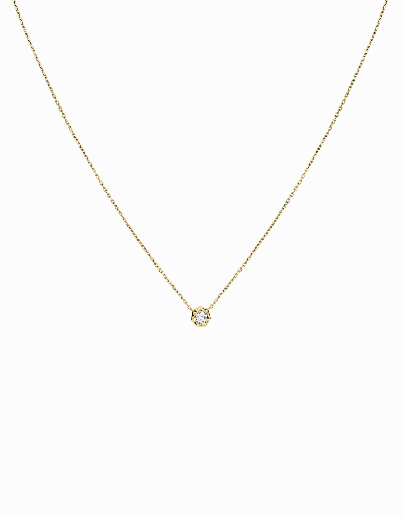 Diamond pendant 0.10ct · Yellow gold