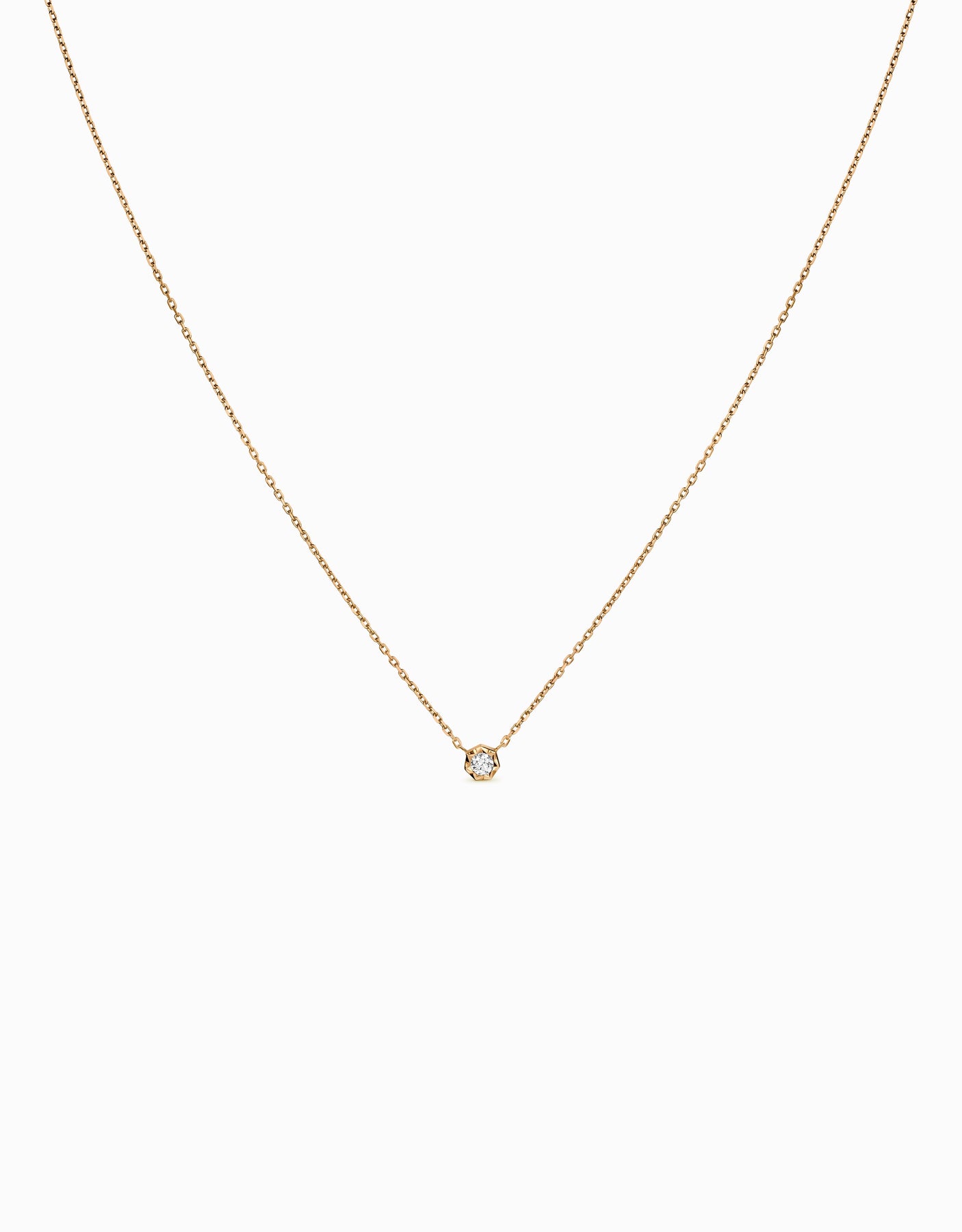 Diamond pendant 0.06ct · Rose gold