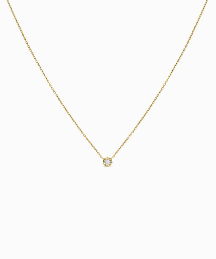 Diamond pendant 0.07ct · Yellow gold