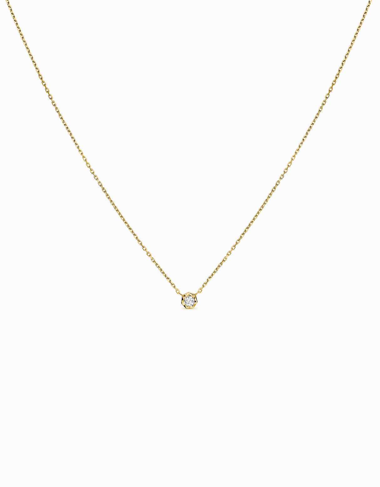 Diamond pendant 0.06ct · Yellow gold