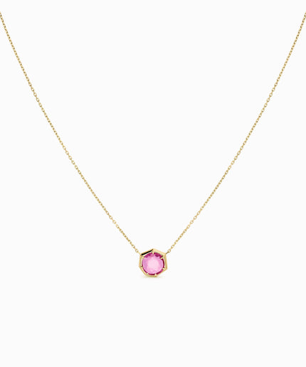 N.72 · Penjoll d'or groc i Safir Rosa