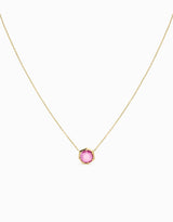 N.72 · Yellow gold and Pink Sapphire pendant